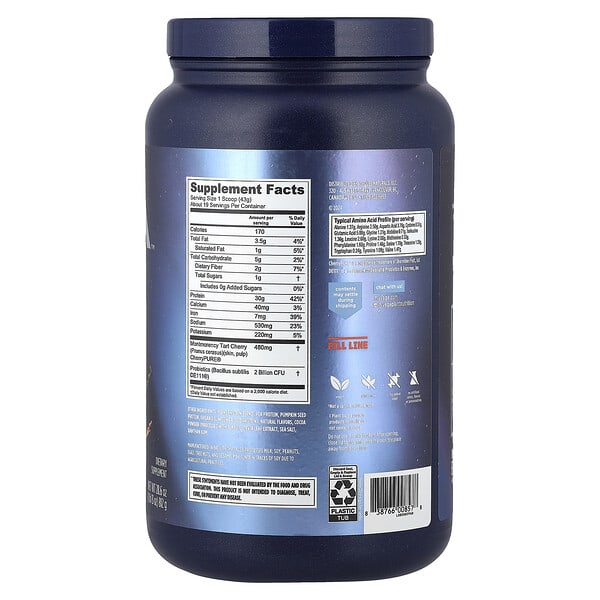 Alternative view of Vega, Plant-Based Protein, Performance Protein + Recovery, Mocha, 1 lb 13 oz (812 g)