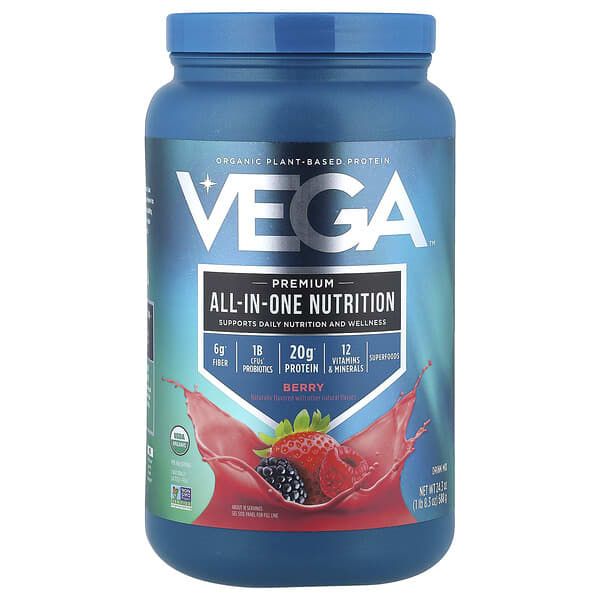 Vega, Premium, All-In-One Nutrition, Berry, 1 lb 8.3 oz (688 g)