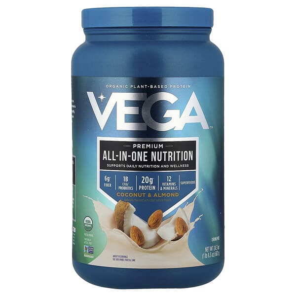Vega, Premium, All-In-One Nutrition, Coconut & Almond, 1 lb 8.3 oz (687 g)