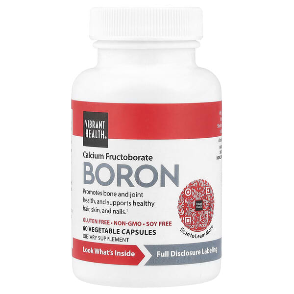 Vibrant Health, Boron, 60 Vegetable Capsules