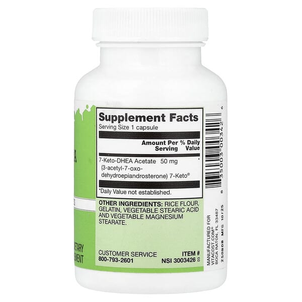 Vitacost, 7-Keto® DHEA, 120 Capsules 2 Vitacost, 7-Keto® DHEA, 120 Capsules - Ảnh 2