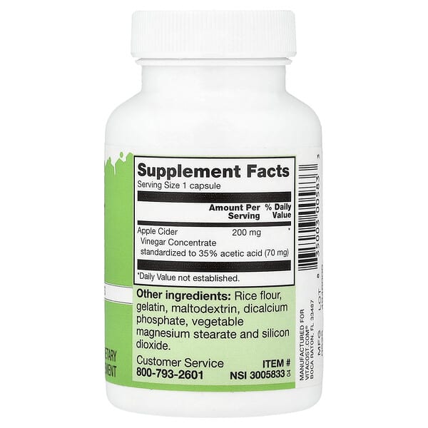 Alternative view of Vitacost, Apple Cider Vinegar, 200 mg, 240 Capsules