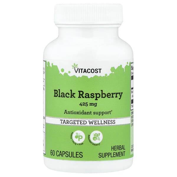 Vitacost, Black Raspberry, 425 mg, 60 Capsules