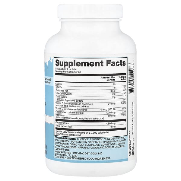 Alternative view of Vitacost, Calcium Citrate, Natural Orange, 120 Chewable Tablets