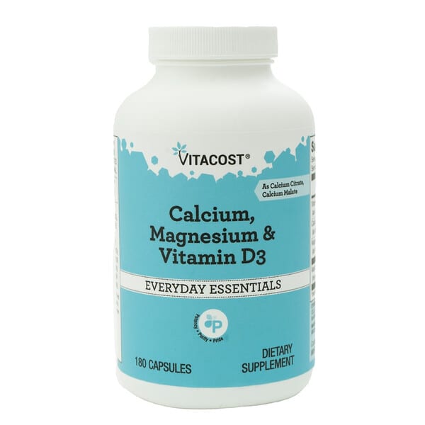Vitacost, Calcium, Magnesium & Vitamin D3, 180 Capsules 2 Vitacost, Calcium, Magnesium & Vitamin D3, 180 Capsules