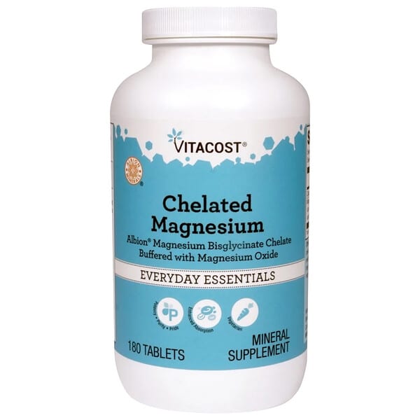 Vitacost, Chelated Magnesium, 180 Tablets