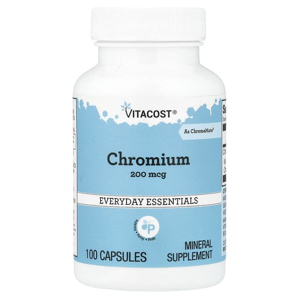 Vitacost, Chromium, 200 mcg, 100 Capsules