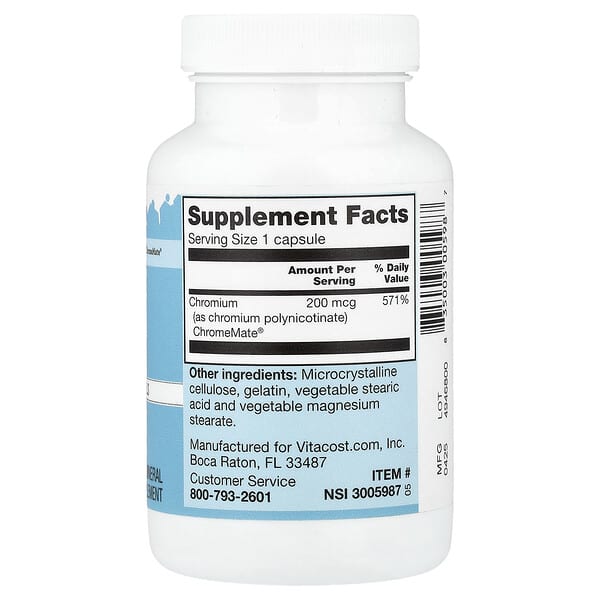 Alternative view of Vitacost, Chromium, 200 mcg, 300 Capsules