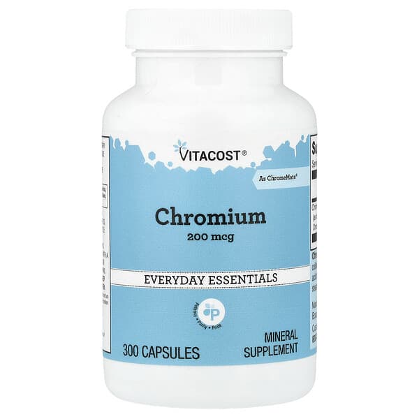 Vitacost, Chromium, 200 mcg, 300 Capsules