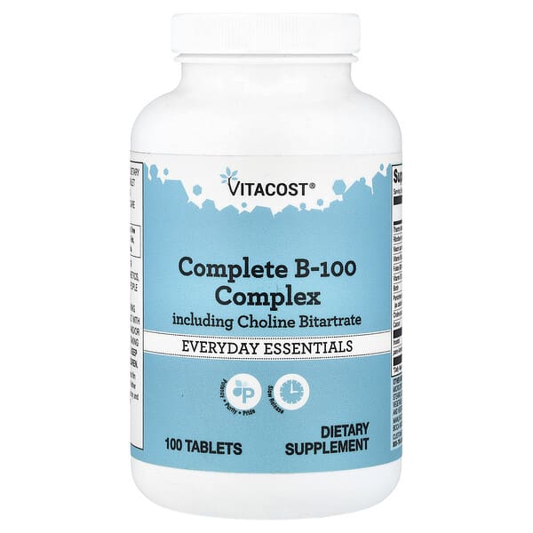 Vitacost, Complete B-100 Complex, 100 Tablets 3 Vitacost, Complete B-100 Complex, 100 Tablets