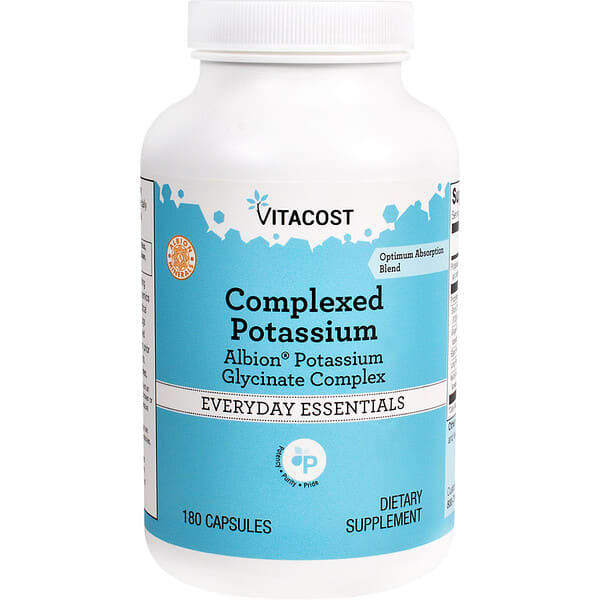 Vitacost, Complexed Potassium - Albion Potassium Glycinate Complex, 180 Capsules