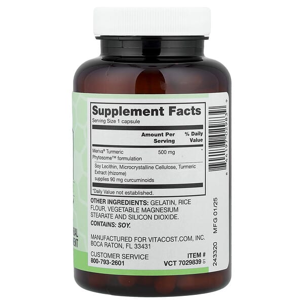 Alternative view of Vitacost, Synergy Curcumin®, 120 Capsules