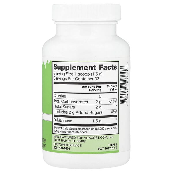 Alternative view of Vitacost, D-Mannose, 1.8 oz (50 g)