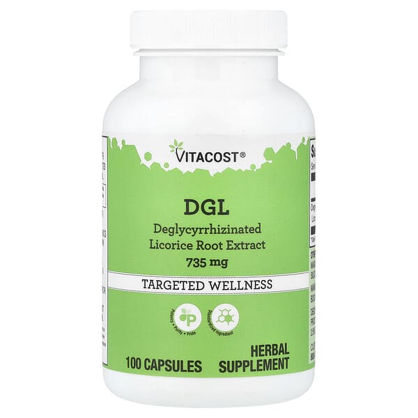 Vitacost, DGL, 735 mg, 100 Capsules