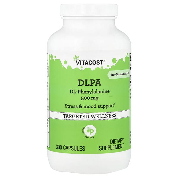 Vitacost, DLPA, DL-Phenylalanine, 500 mg, 300 Capsules