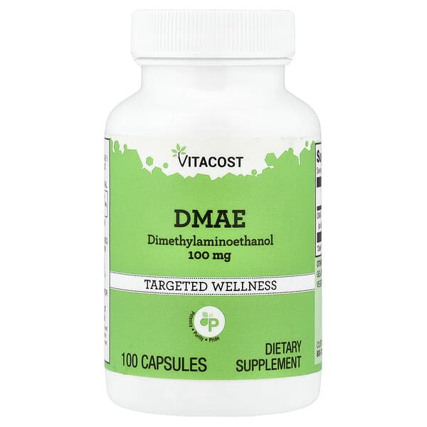 Vitacost, DMAE, 100 mg, 100 Capsules