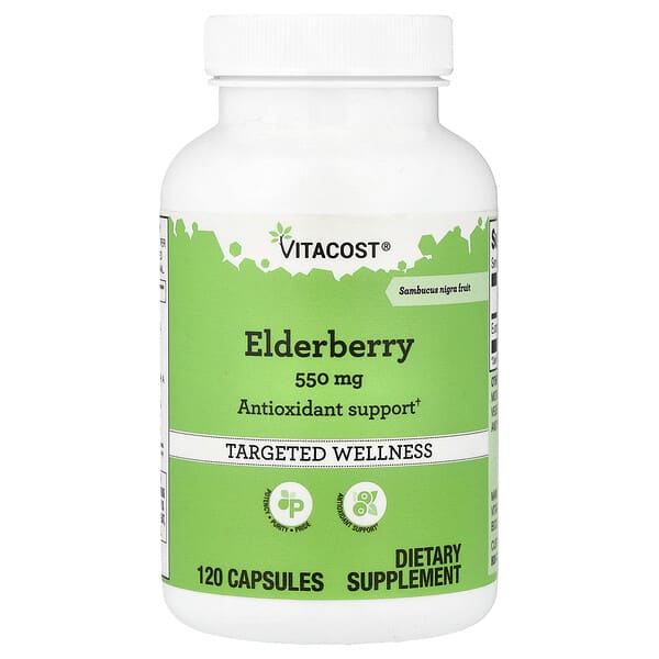 Vitacost, Elderberry, 550 mg, 120 Capsules