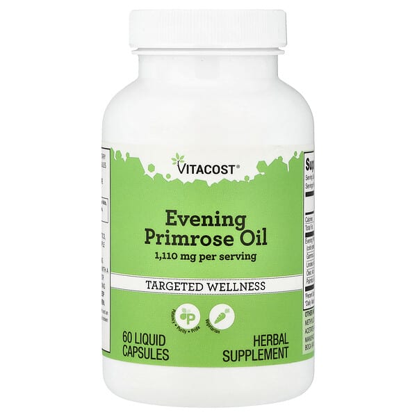 Vitacost, Evening Primrose Oil, 60 Liquid Capsules