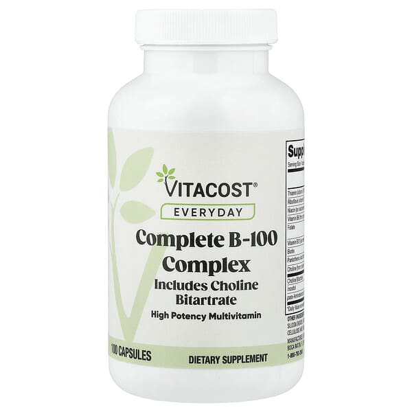 Vitacost, Everyday, Complete B-100 Complex, 100 Capsules