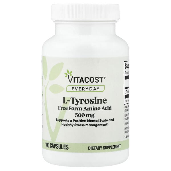 Vitacost, Everyday, L-Tyrosine, 500 mg, 100 Capsules
