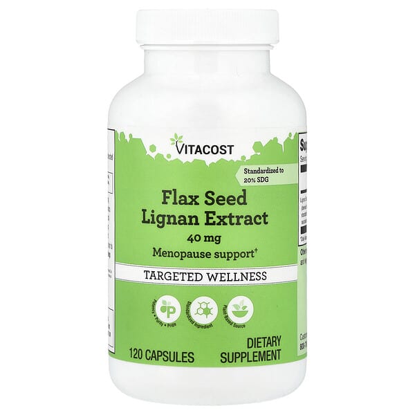 Vitacost, Flax Seed Lignan Extract, 40 mg, 120 Capsules