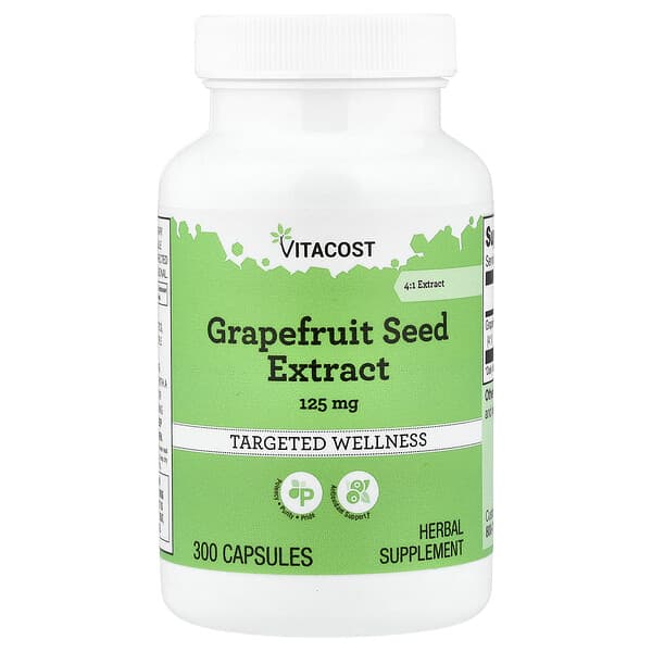 Vitacost, Grapefruit Seed Extract, 125 mg, 300 Capsules 5 Vitacost, Grapefruit Seed Extract, 125 mg, 300 Capsules