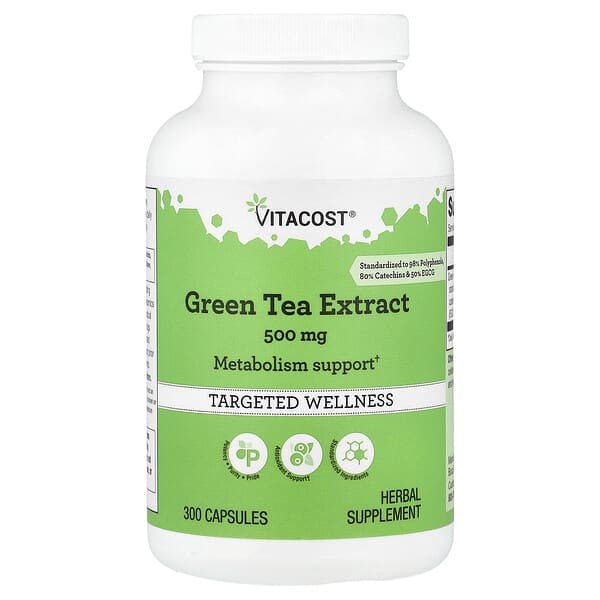 Vitacost, Green Tea Extract, 500 mg, 300 Capsules