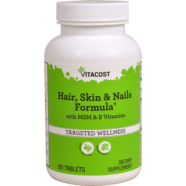 Vitacost, Hair, Skin & Nails Formula with MSM and B Vitamins, 60 Tablets