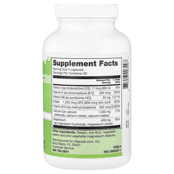 Alternative view of Vitacost, Healthy Bones Ultra with Calcium, 240 Capsules