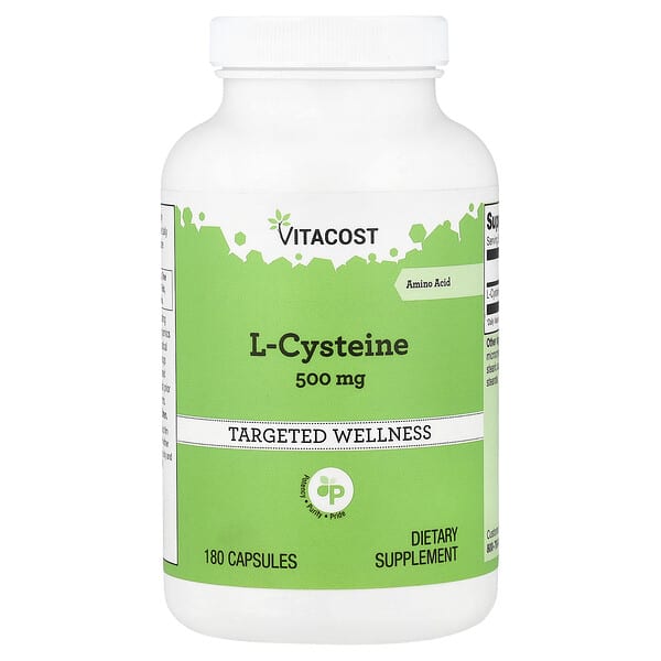 Vitacost, L-Cysteine, 500 mg, 180 Capsules