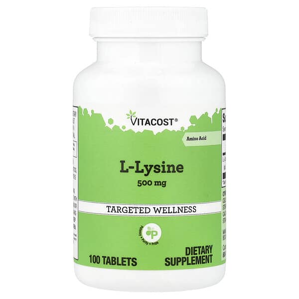 Vitacost, L-Lysine, 500 mg, 100 Tablets