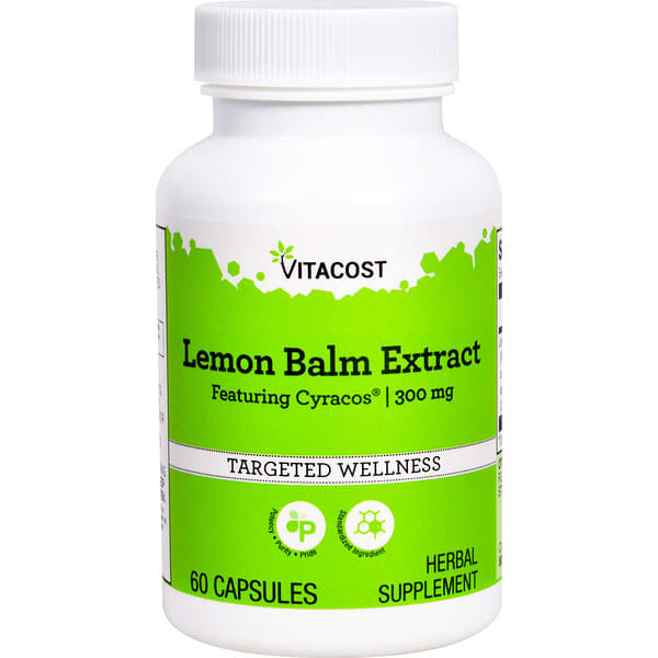 Vitacost, Lemon Balm Extract Featuring Cyracos®, 300 mg, 60 Capsules 5 Vitacost, Lemon Balm Extract Featuring Cyracos®, 300 mg, 60 Capsules