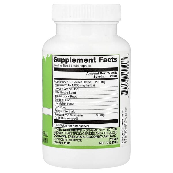 Alternative view of Vitacost, Liver Detox With Milk Thistle, 60 Liquid Capsules