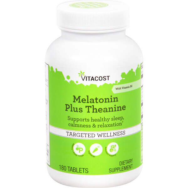 Vitacost, Melatonin Plus Theanine, 180 Tablets