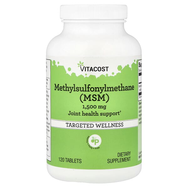 Vitacost, Methylsulfonylmethane (MSM), 1,500 mg, 120 Tablets