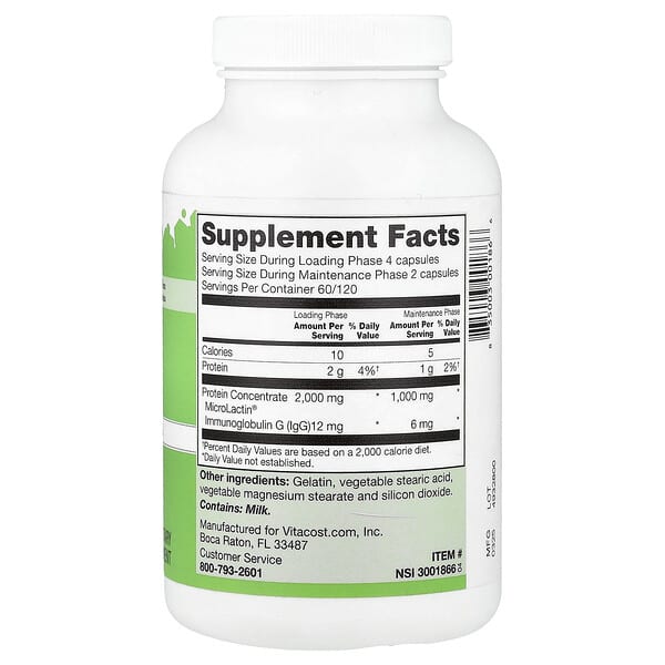 Alternative view of Vitacost, MicroLactin®, 240 Capsules
