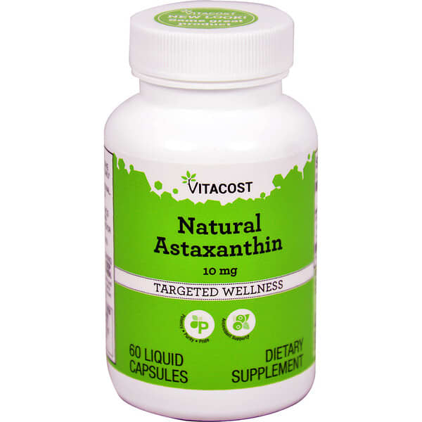 Vitacost, Natural Astaxanthin, 10 mg, 60 Liquid Capsules