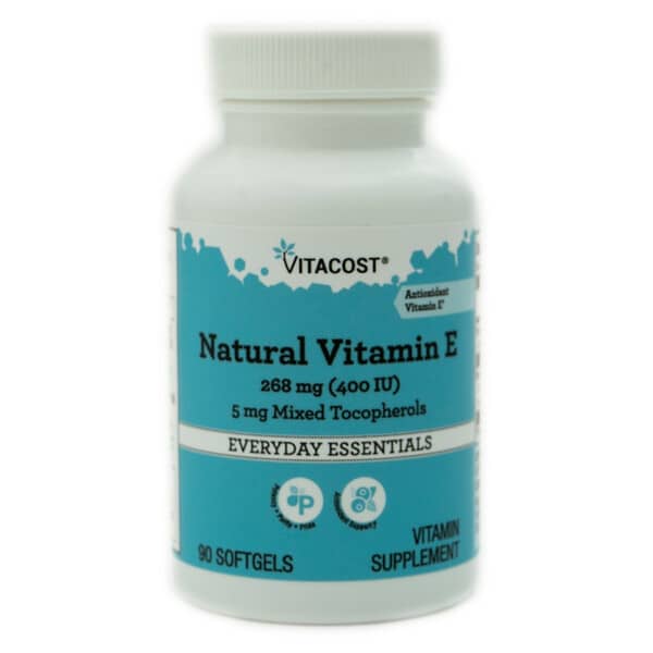 Vitacost, Natural Vitamin E, 400 IU with Mixed Tocopherols, 90 Softgels