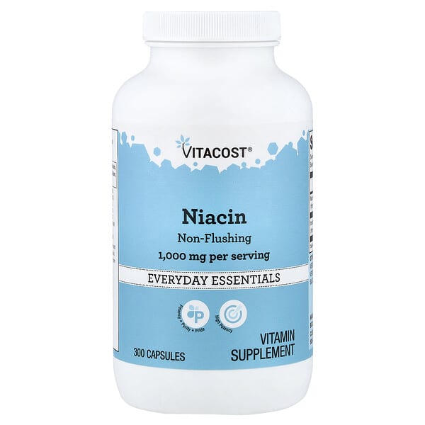 Vitacost, Niacin, Non-Flushing, 300 Capsules (500 mg per Capsule)