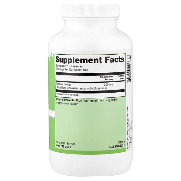Alternative view of Vitacost, Passion Flower, 300 Capsules (350 mg per Capsule)