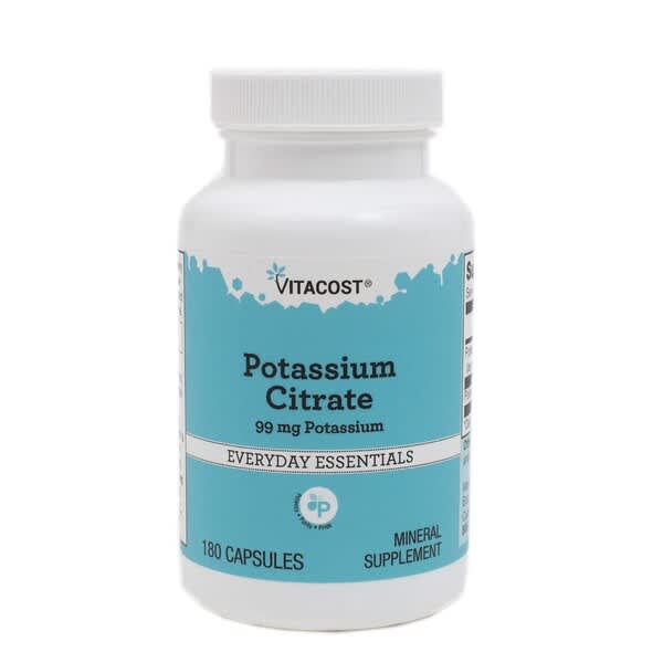 Vitacost, Potassium Citrate, 99 mg Potassium, 180 Capsules