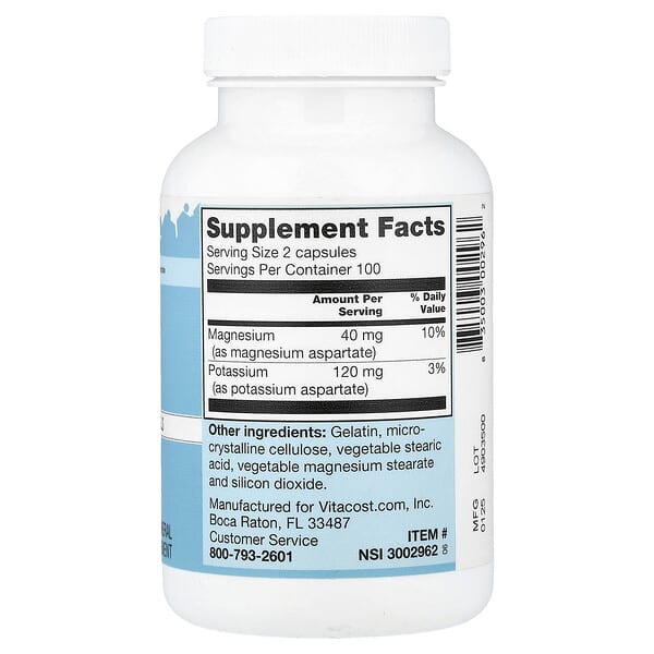 Alternative view of Vitacost, Potassium & Magnesium, 200 Capsules
