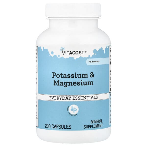 Vitacost, Potassium & Magnesium, 200 Capsules