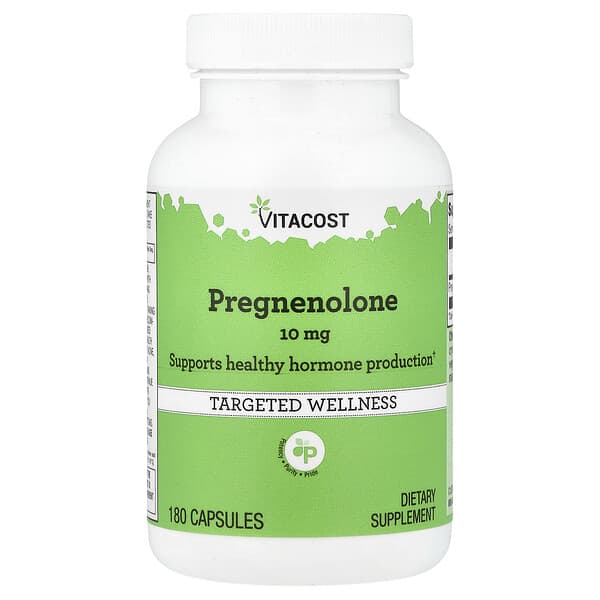 Vitacost, Pregnenolone, 10 mg, 180 Capsules 2 Vitacost, Pregnenolone, 10 mg, 180 Capsules