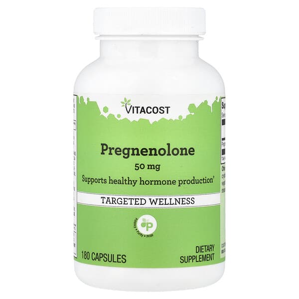 Vitacost, Pregnenolone, 50 mg, 180 Capsules