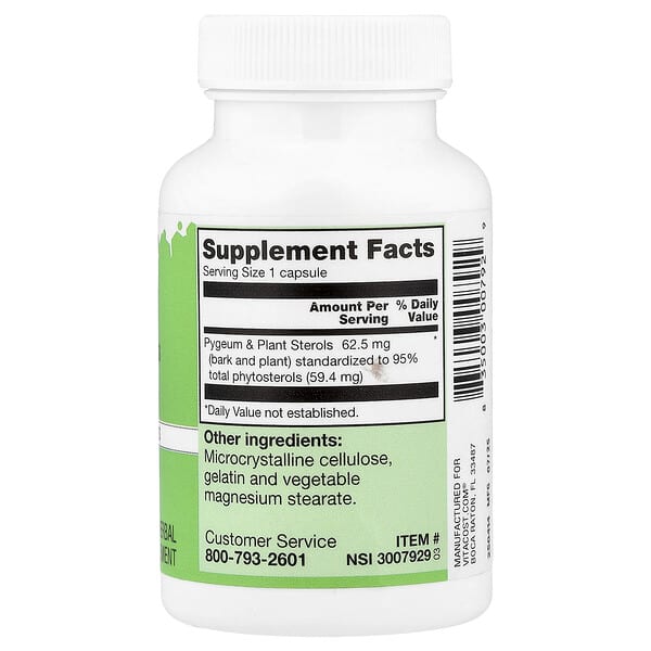 Alternative view of Vitacost, Pygeum & Plant Sterols, 60 Capsules