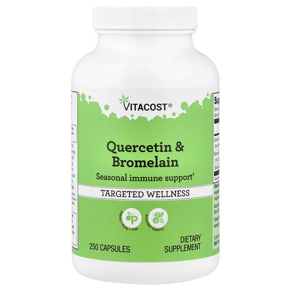 Vitacost, Quercetin & Bromelain, 250 Capsules