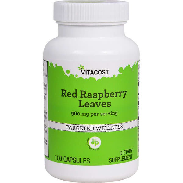 Vitacost, Red Raspberry Leaves, 960 mg per serving, 100 Capsules