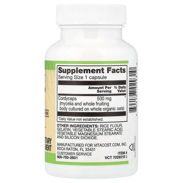 Alternative view of Vitacost, Root2®, Cordyceps Mushroom, 500 mg, 60 Capsules