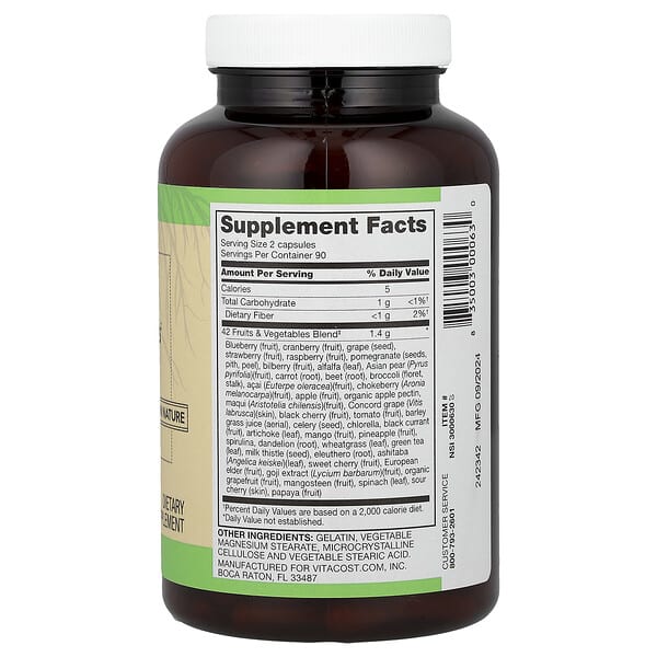 Alternative view of Vitacost, Root2®, 42 Fruits & Vegetables, 180 Capsules